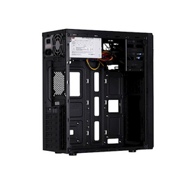 2E Computer case ALFA (E183-400) MidT, PSU 2E ATX400W, 2xUSB3.0,metal perforated (side panel),black