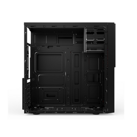 2E Computer case ALFA (E190-3U) MidT,2xUSB2.0,1xUSB3.0, steel (side panel), without PSU, black