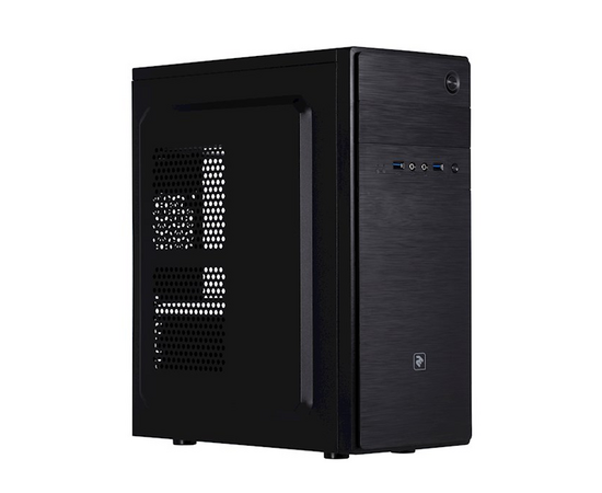 2E Computer case ALFA (E183-400) MidT, PSU 2E ATX400W, 2xUSB3.0,metal perforated (side panel),black
