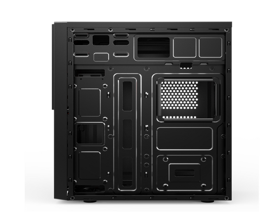 2E Computer case ALFA (E190-3U) MidT,2xUSB2.0,1xUSB3.0, steel (side panel), without PSU, black