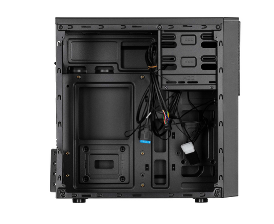 2E Computer case BASIS (RD850) MiniT, Micro ATX,Mini ITX,2xUSB2.0,1xUSB3.0,1x120mm ARGB,acrylic,(side panel), without PSU, black