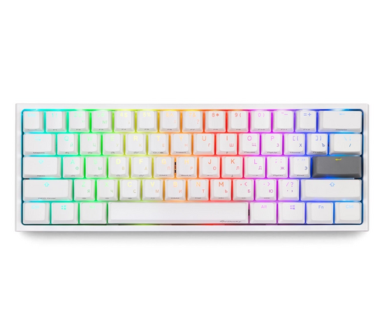 კლავიატურა Ducky Keyboard One 2 Mini Cherry Black RGB LED White DKON2061ST-ARUPDWWT1